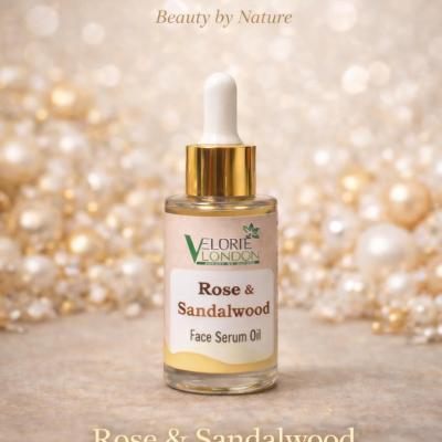 Rose sandalwood face serum by Velorie London