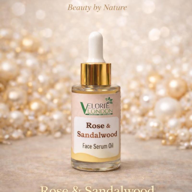 Rose sandalwood face serum by Velorie London